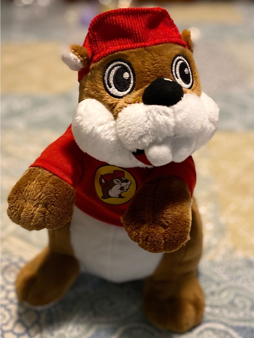 Plush Groundhog Stuffed Animal in Brown and Red - Soft Kids Toy